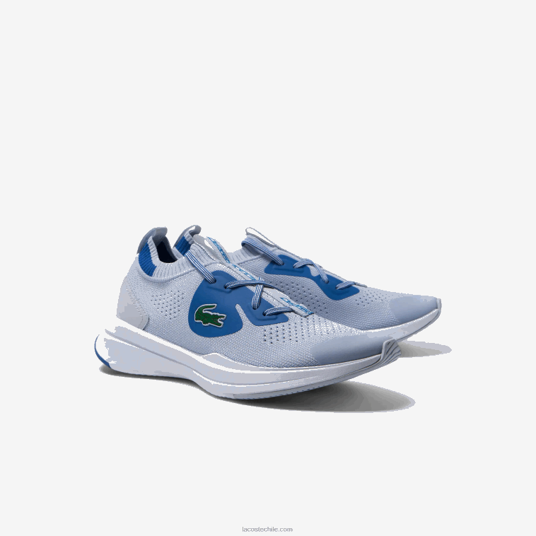 juniors Lacoste azul claro 52c tenis run spin de tejido de punto N6XZ23312
