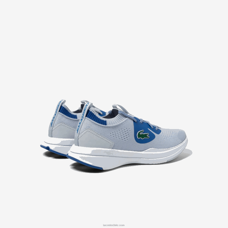 juniors Lacoste azul claro 52c tenis run spin de tejido de punto N6XZ23312