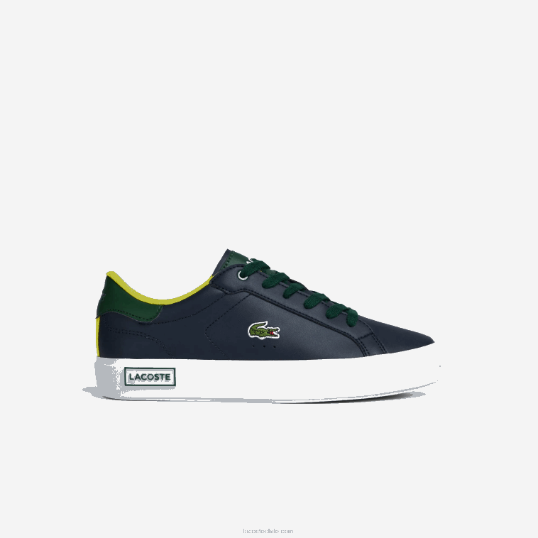 juniors Lacoste azul marino y verde 2s3 zapatillas powercourt sintéticas con tacón abierto N6XZ23332 juniors Lacoste azul marino y verde 2s3 zapatillas powercourt sintéticas con tacón abierto N6XZ23332