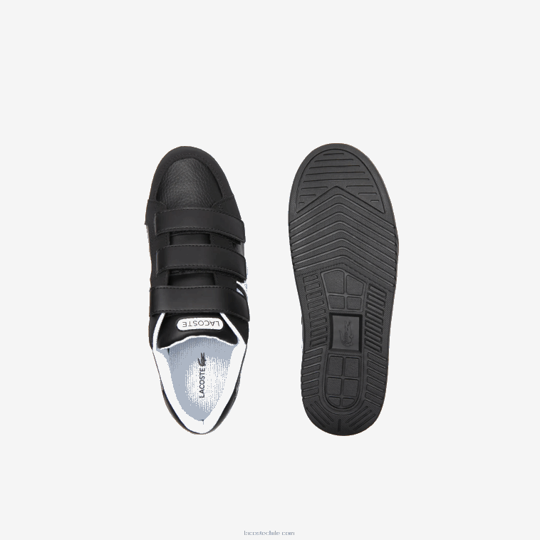 juniors Lacoste blanco y negro 312 tenis l001 sintéticos N6XZ23324