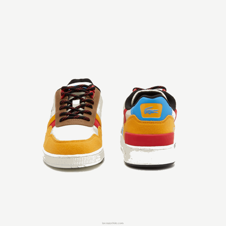 juniors Lacoste blanquecino y amarillo ht3 zapatos al aire libre sintéticos de invierno t-clip N6XZ23334