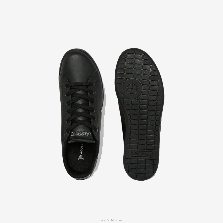 juniors Lacoste negro 02h tenis carnaby evo bl sintéticos N6XZ23328