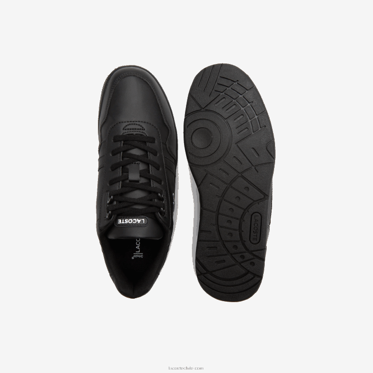 juniors Lacoste negro 02h tenis sintéticos con clip en T N6XZ23314