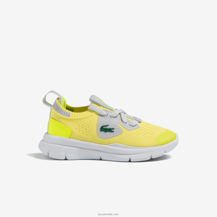 infantes Lacoste amarillo/gris claro 382 tenis run spin de tejido de punto N6XZ22930 infantes Lacoste amarillo/gris claro 382 tenis run spin de tejido de punto N6XZ22930