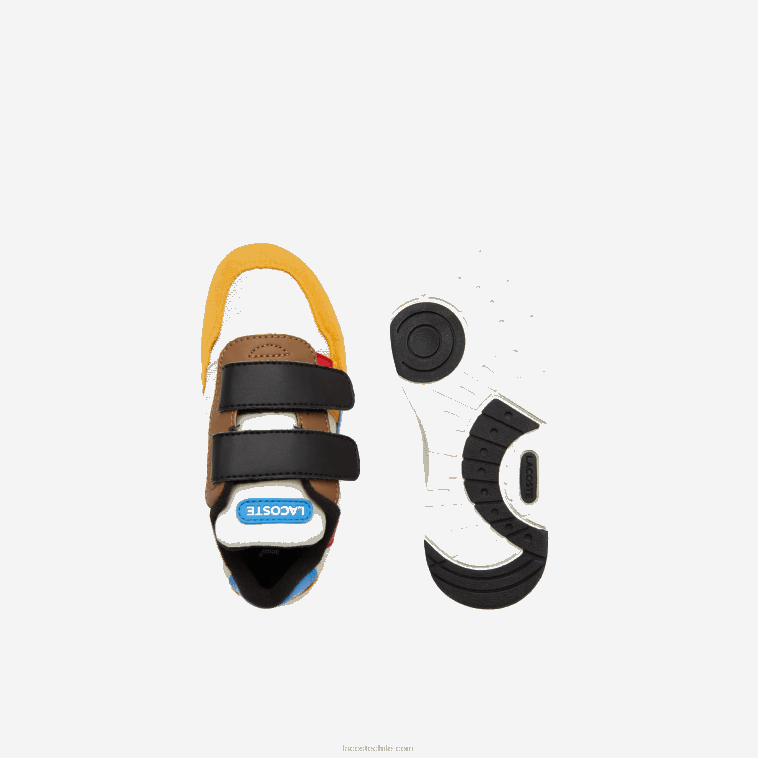 infantes Lacoste blanquecino y amarillo ht3 zapatos al aire libre sintéticos de invierno t-clip N6XZ22992
