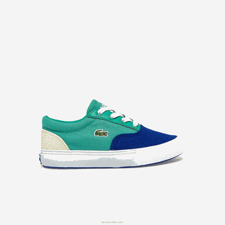 infantes Lacoste azul verde bg3 tenis Jump Serve de lona con encaje N6XZ22976 infantes Lacoste azul verde bg3 tenis Jump Serve de lona con encaje N6XZ22976
