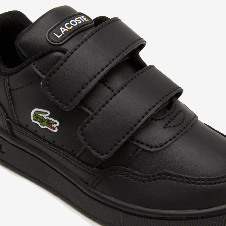 infantes Lacoste negro 02h tenis sintéticos con clip en T N6XZ22934