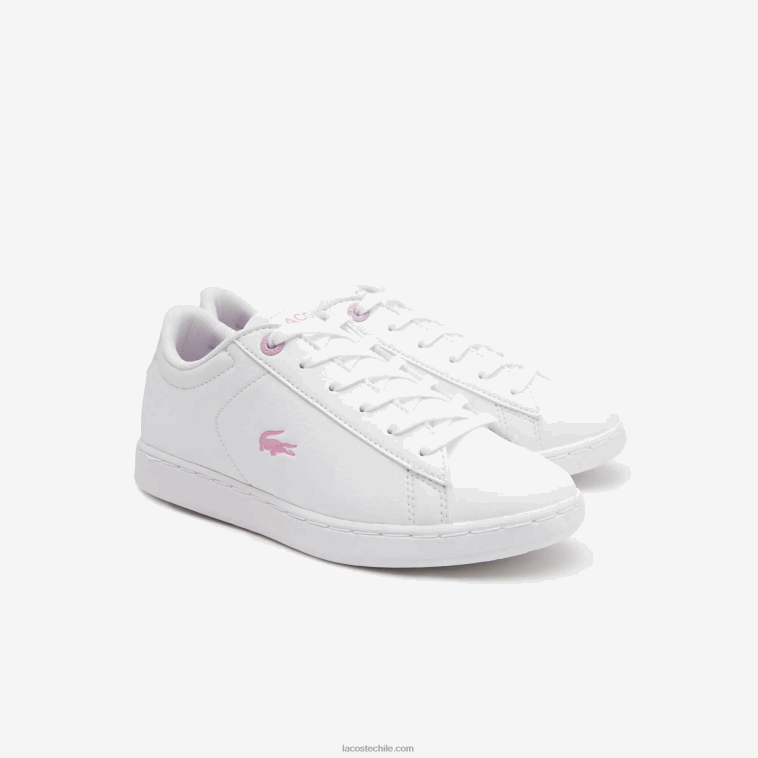 niños Lacoste blanco 21g zapatillas sintéticas carnaby N6XZ23114