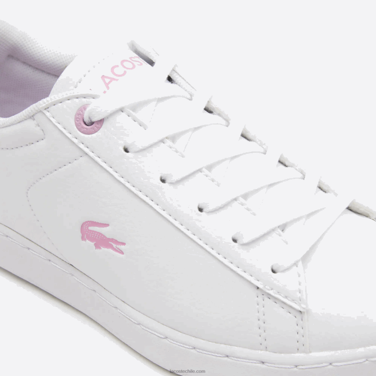 niños Lacoste blanco 21g zapatillas sintéticas carnaby N6XZ23114