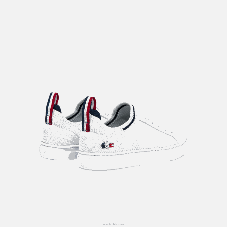 niños Lacoste blanco/azul marino y rojo 407 tenis la piquee textil tricolor N6XZ23304