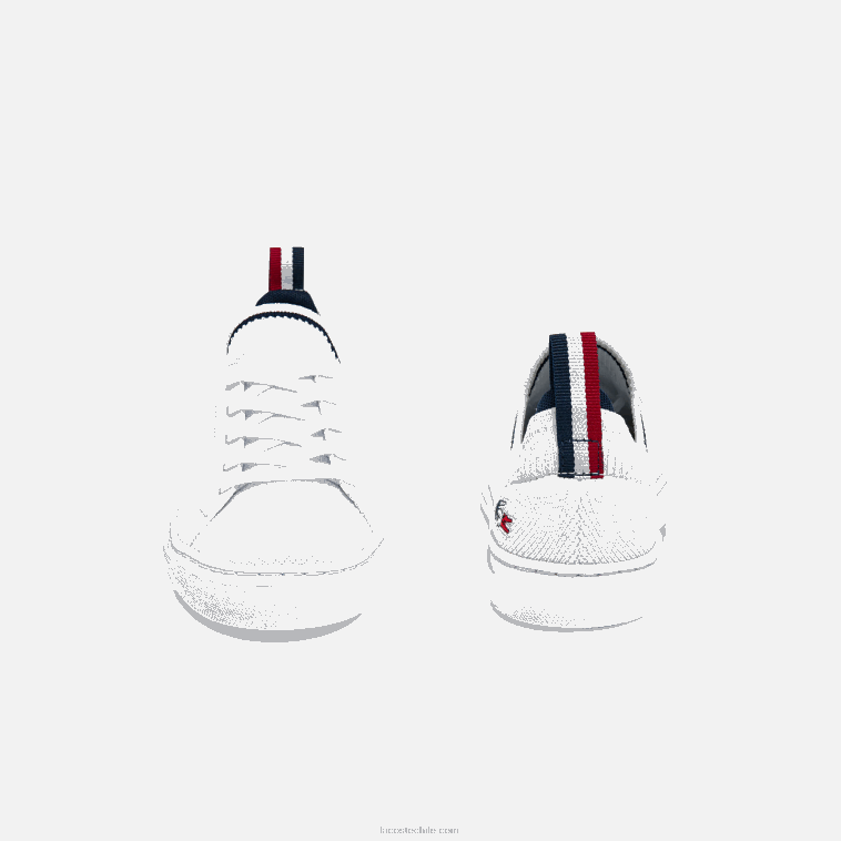 niños Lacoste blanco/azul marino y rojo 407 tenis la piquee textil tricolor N6XZ23304