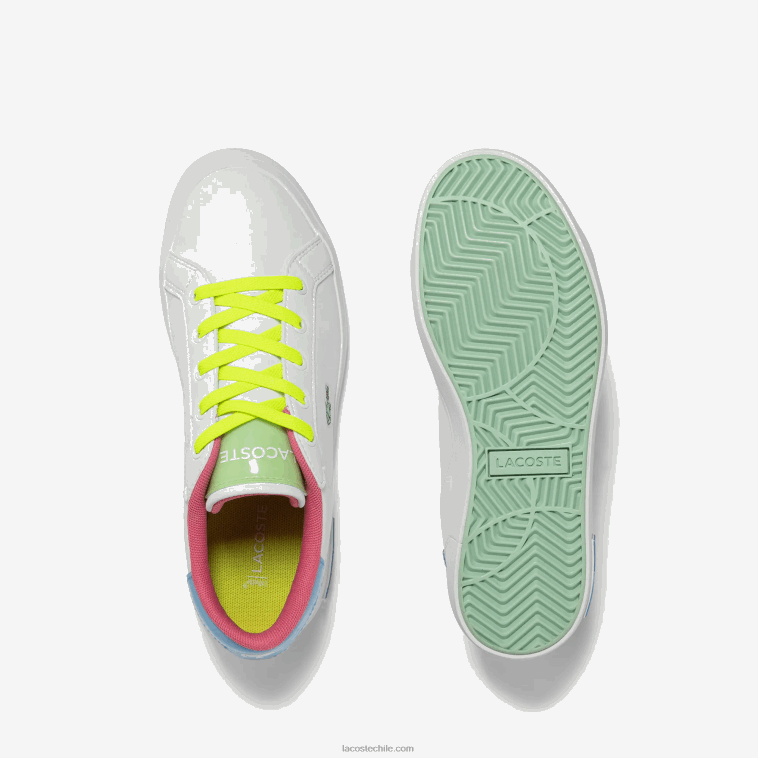 niños Lacoste blanco/verde 082 tenis powercourt sintéticos color pop N6XZ23071