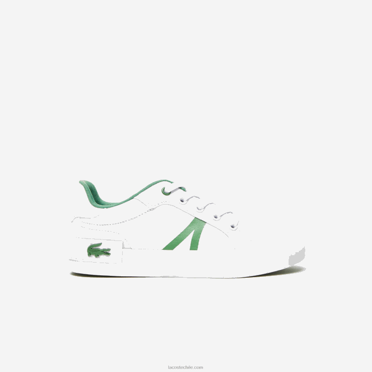 niños Lacoste blanco/verde 082 zapatillas l004 textil N6XZ23060