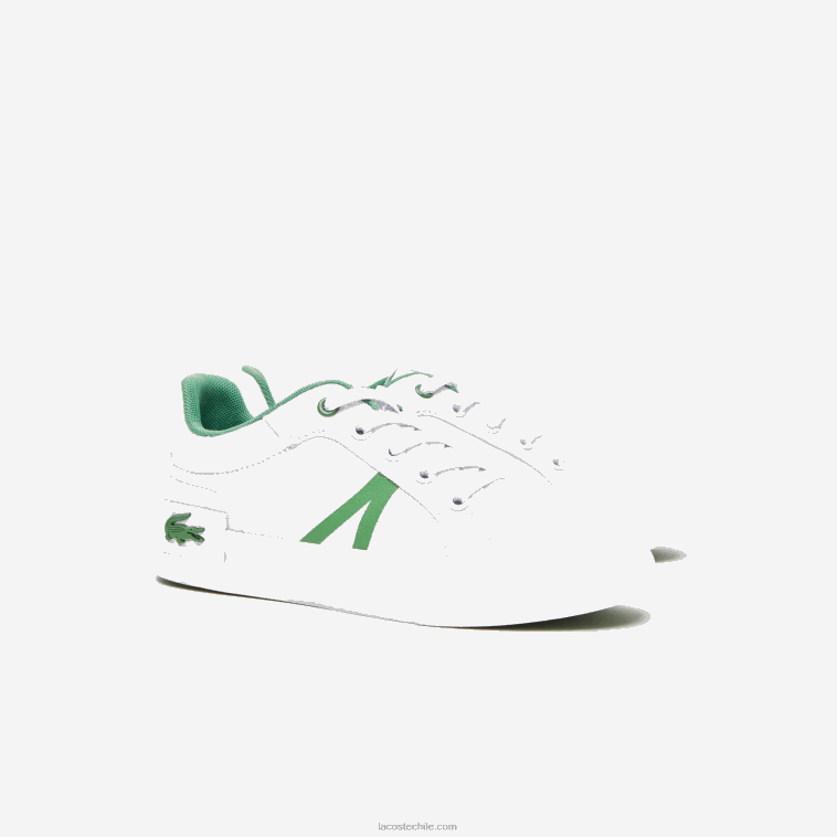 niños Lacoste blanco/verde 082 zapatillas l004 textil N6XZ23060