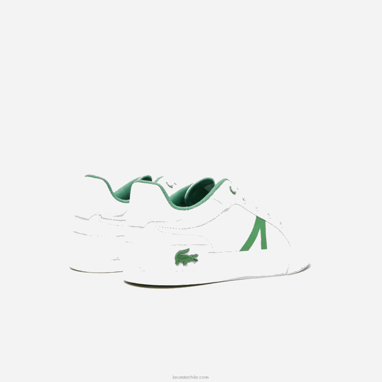 niños Lacoste blanco/verde 082 zapatillas l004 textil N6XZ23060
