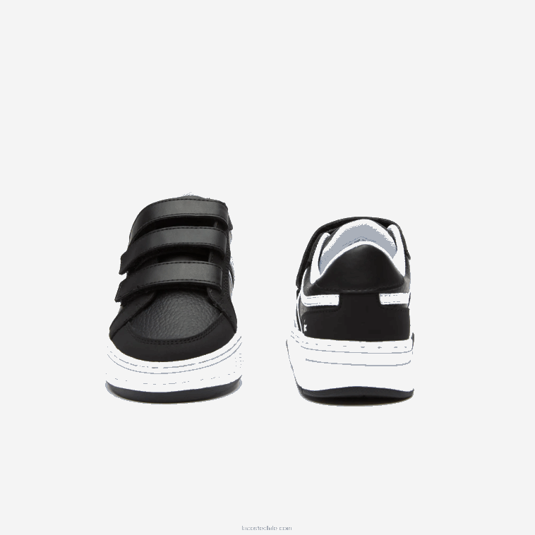 niños Lacoste blanco y negro 312 zapatillas l001 sintéticas N6XZ23259