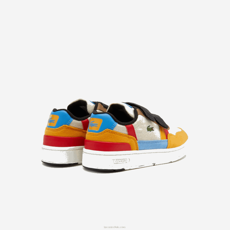 niños Lacoste blanquecino y amarillo ht3 zapatos al aire libre sintéticos de invierno t-clip N6XZ23303