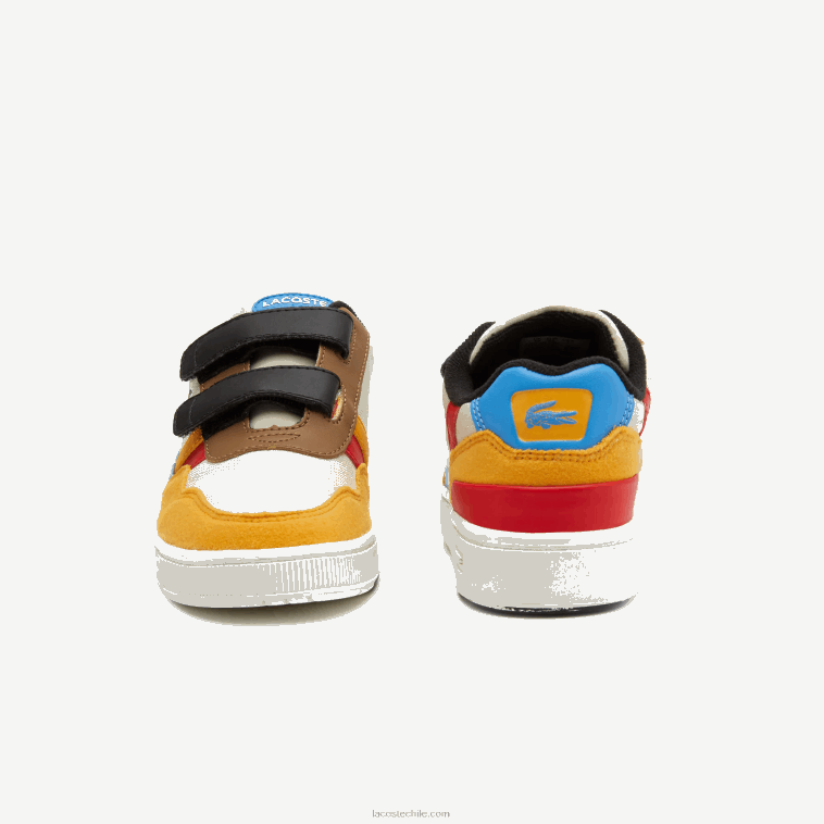 niños Lacoste blanquecino y amarillo ht3 zapatos al aire libre sintéticos de invierno t-clip N6XZ23303