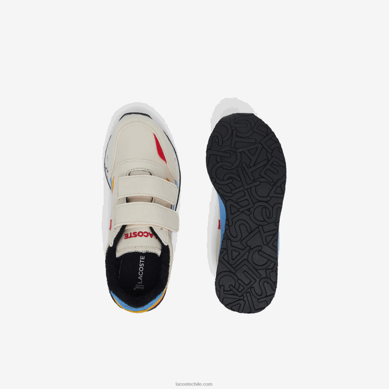 niños Lacoste blanquecino y amarillo ht3 zapatos de exterior sintéticos de invierno compañero N6XZ23306