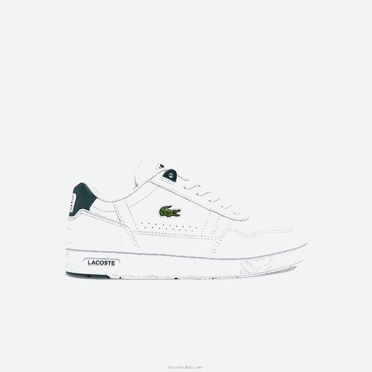 niños Lacoste blanco y verde oscuro 1r5 tenis sintéticos con clip en T N6XZ23115 niños Lacoste blanco y verde oscuro 1r5 tenis sintéticos con clip en T N6XZ23115